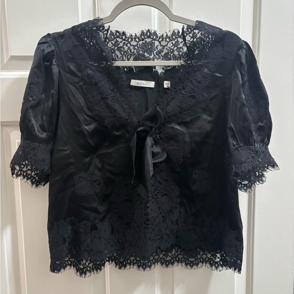 Doen Idella Top in Black Silk - Picture 4 of 8